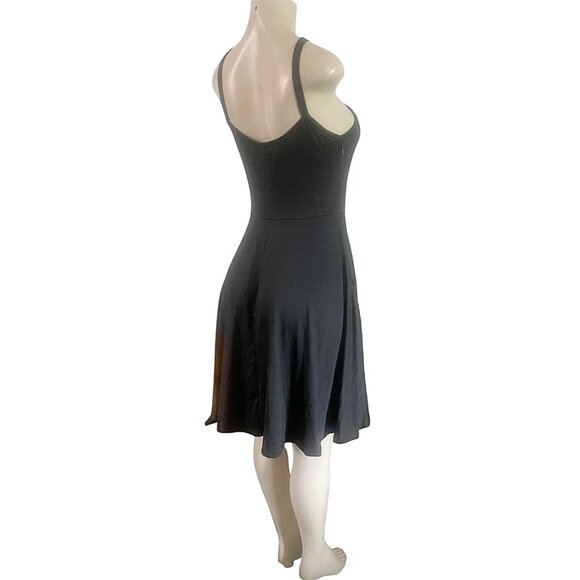 Women's Backless Top Cutout Spaghetti Strap A-Line Sexy Little Black Dress M - Picture 5 of 7